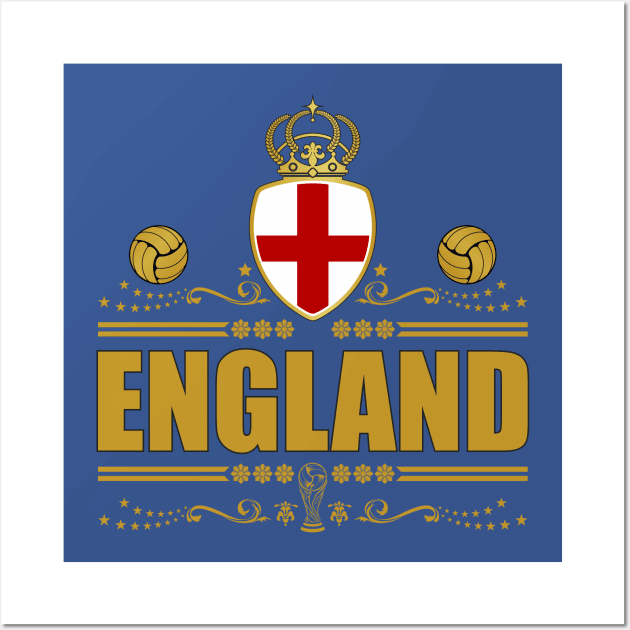 ENGLAND GOLD LINEART Wall Art by VISUALUV